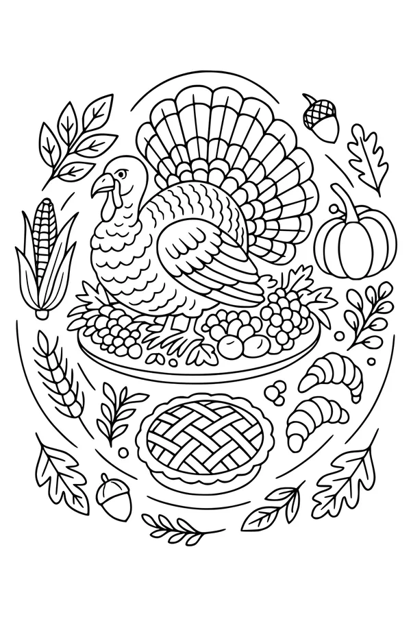 Turkey At The Harvest Table