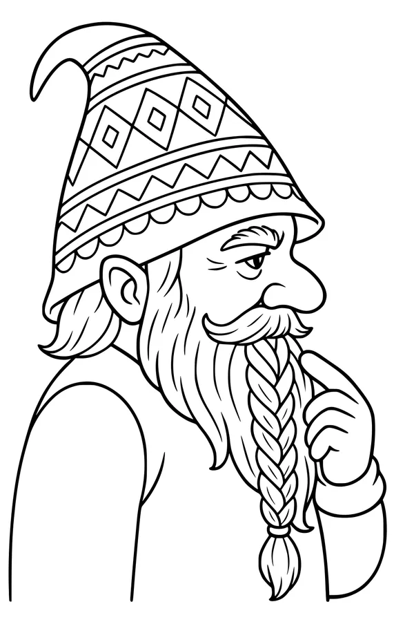 The Thinking Gnome with Braided Beard