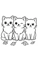 Three Silly Kittens in a Row