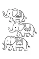 Parade of Fancy Elephants Marching By