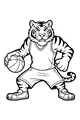 Tiger Dribbles Down the Court