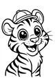 Tiger Cub With His Favorite Cap
