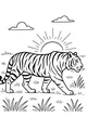 Sunrise Stroll for a Stripy Tiger