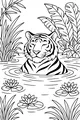 The Jungle Pool: Tiger’s Quiet Swim