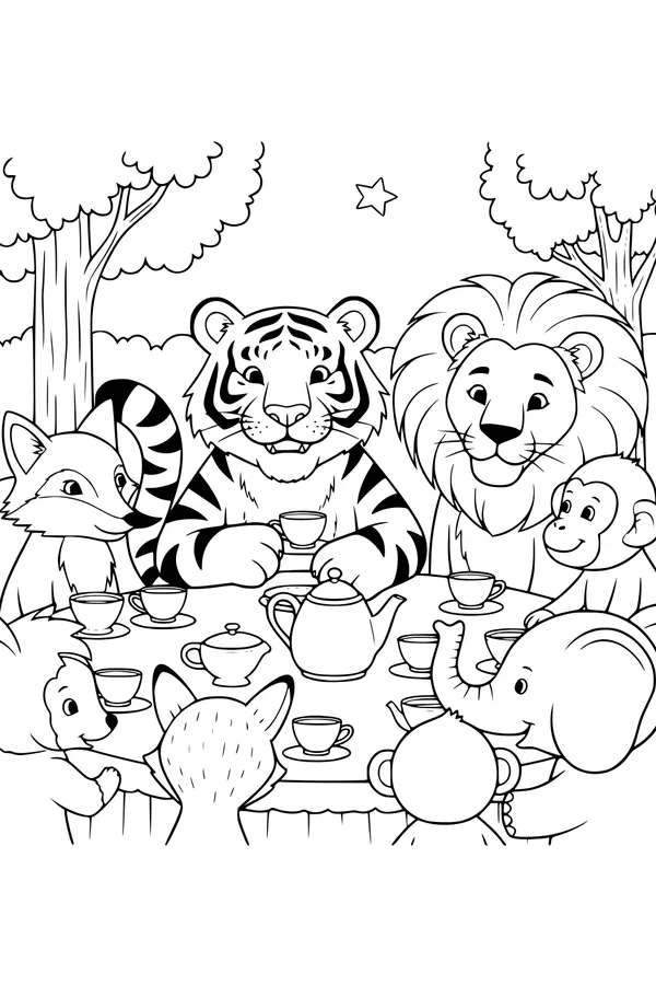 Tiger Hosts Tea in the Forest