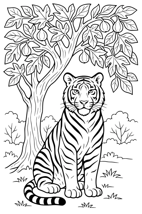 Tiger Under the Fig Tree