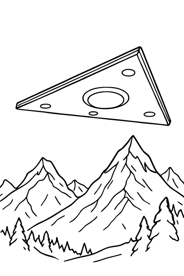 Triangle UFO Over Mountain Pines
