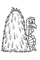 Turkey Peeks Behind the Haystack
