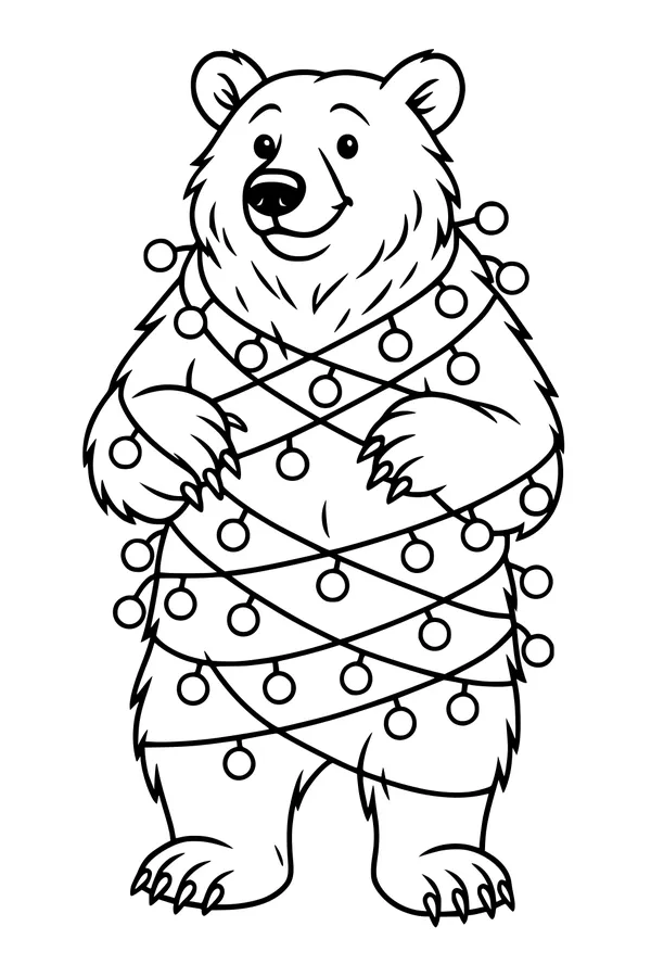 Bear Wears His Twinkling Light Parade