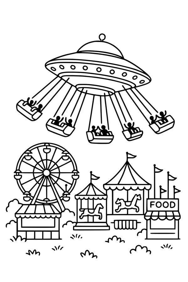 UFO Whirl at the Fun Fair