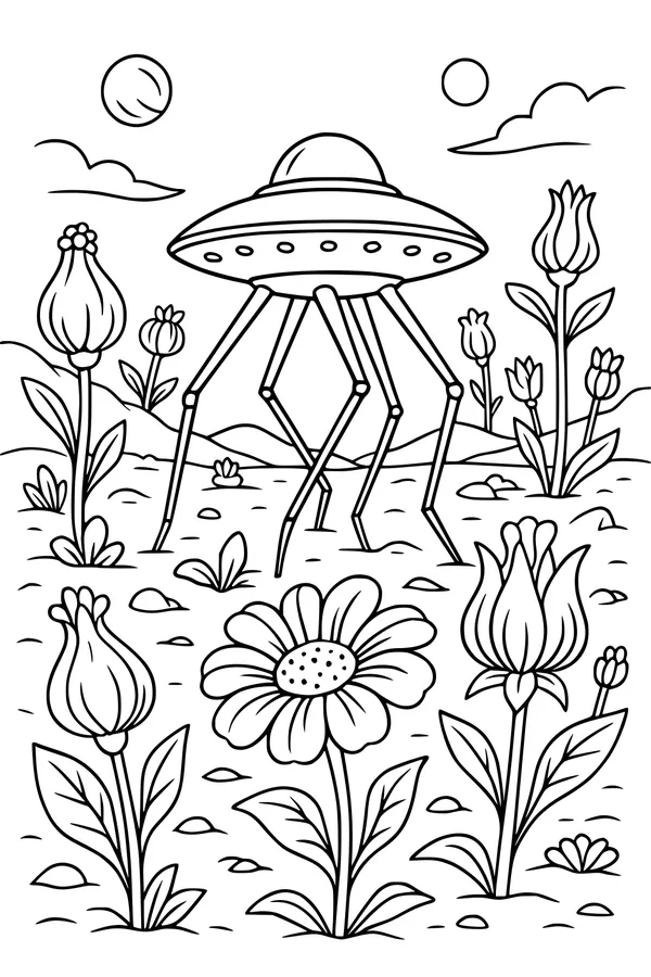 Garden Landing of the Gentle UFO