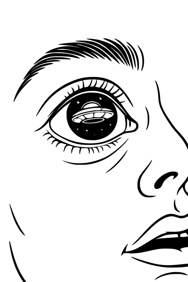 Spaceship in the Boy's Eye