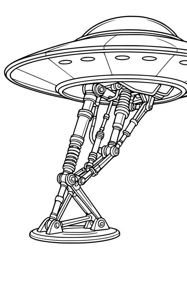 UFO Touchdown on Springy Legs