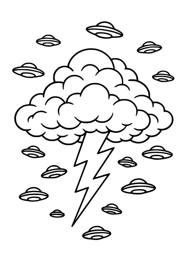 Lightning Parade of UFOs
