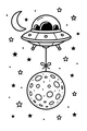 UFO Tows the Moon Balloon