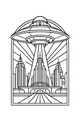 Saucer Beam Over Downtown Towers