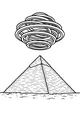 Swirly Saucer Over the Pyramid