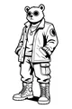 Cool Bear in Sunglasses and Sneakers