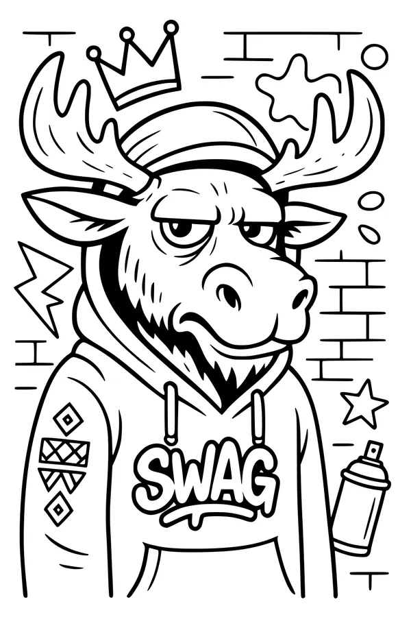 Moose With Swag in the City