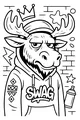 Moose With Swag in the City