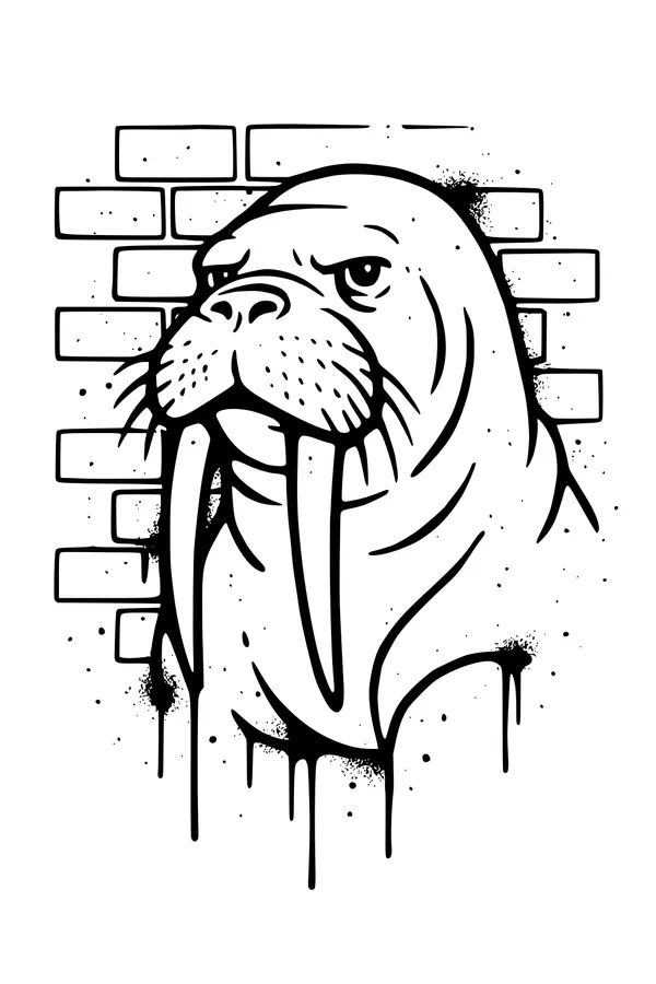 Walrus King of the Wall Blocks