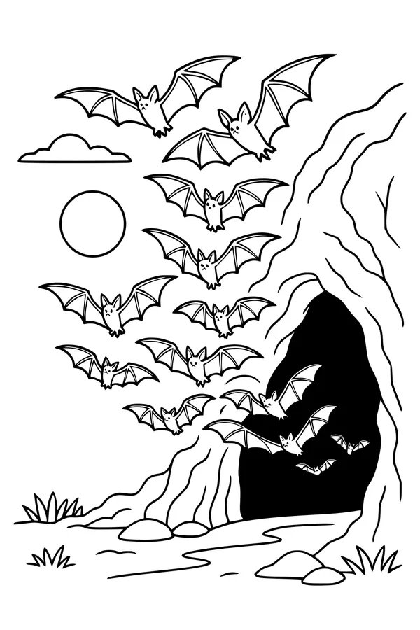 Vampire Bats at Moonrise