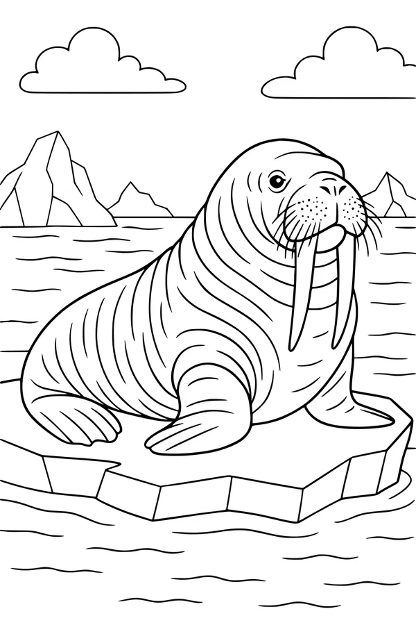 Chilly Walrus on His Icy Throne