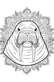 Grand Walrus in the Leafy Circle