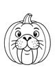 Pumpkin-Headed Walrus with a Big Smile