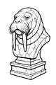 The Marble Walrus Watches Over All