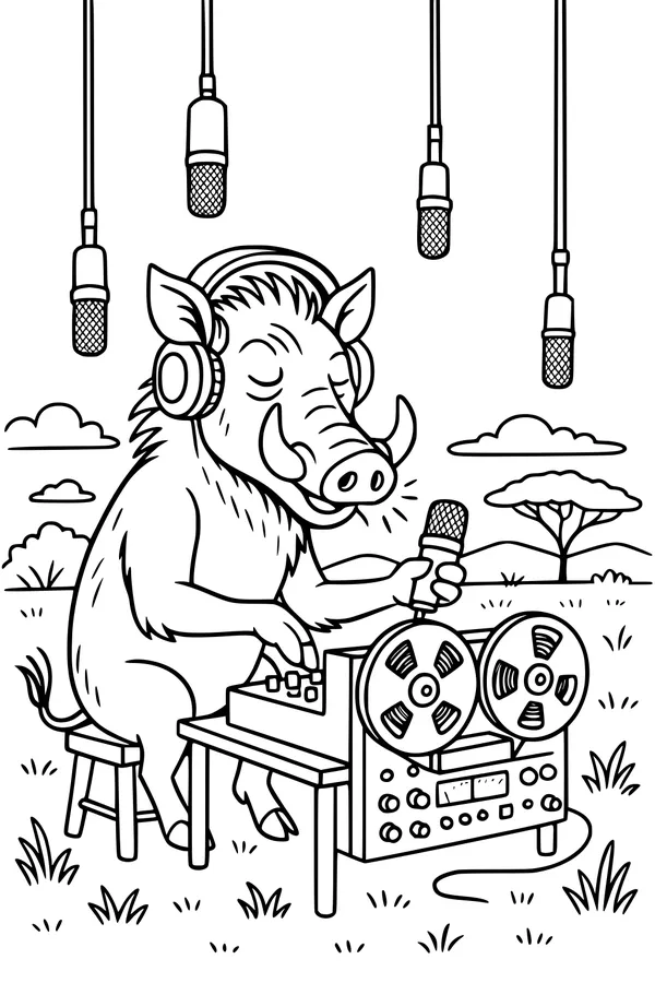Warthog Makes Jungle Beats