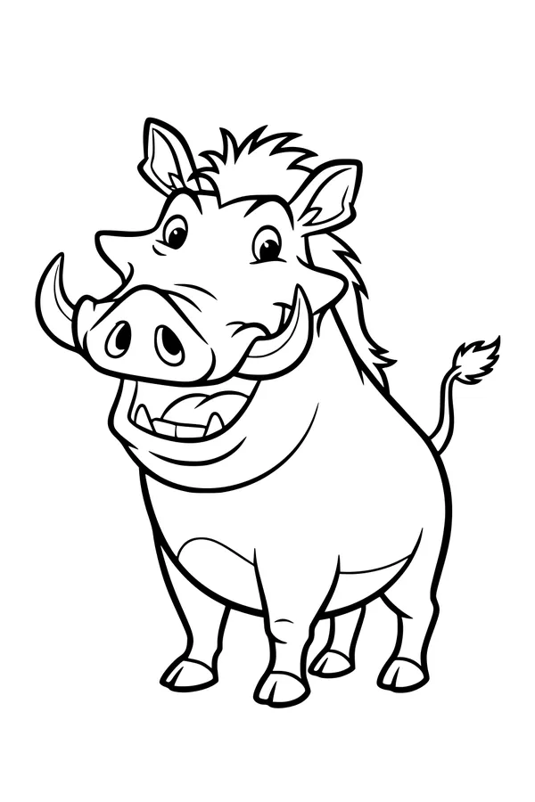Sunny Safari Friend: Big Smiling Warthog
