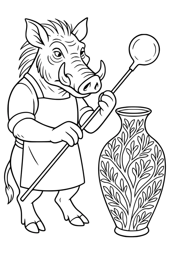 Warthog Makes a Fancy Vase
