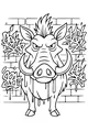 Warthog with Wild Wall Art