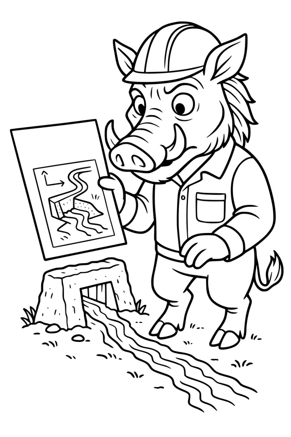 Wally Warthog Builds a Tunnel