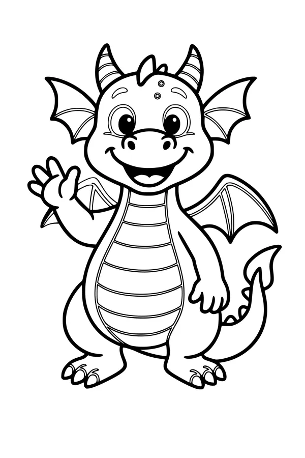 Little Dragon Waves Hello