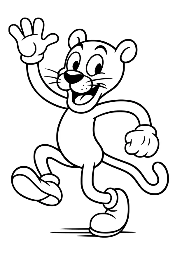Panther Pal Waving Hello
