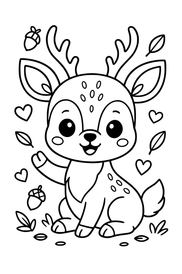Deer Friend Waving in the Forest Breeze