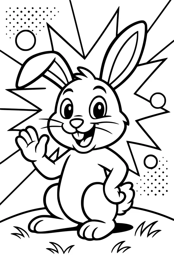 Benny Bunny Waves Hello from the Hill