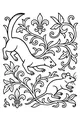 Weasel and Mouse in Garden Swirls