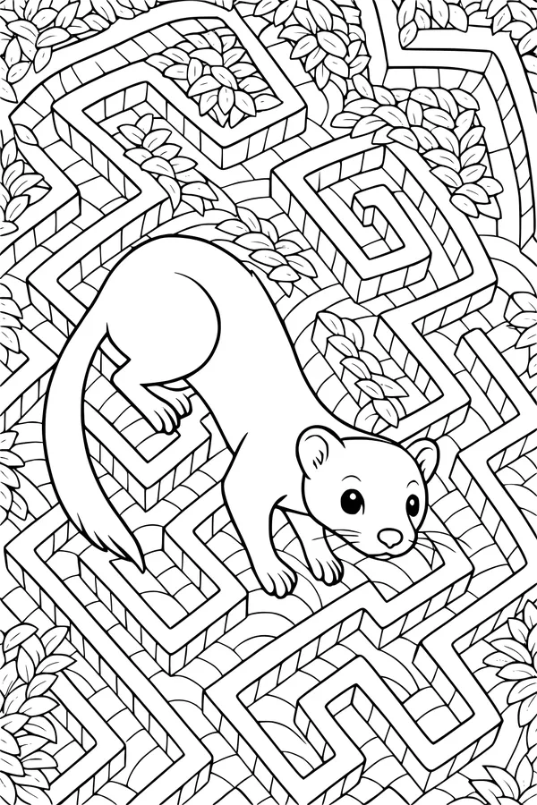 Wiggly Weasel in the Leafy Maze