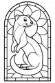 Willow the Weasel in a Sunny Window