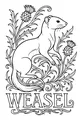 Weasel in the Wild Thistle Garden