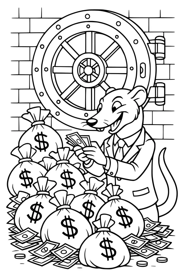 Mr. Weasel Counts His Riches