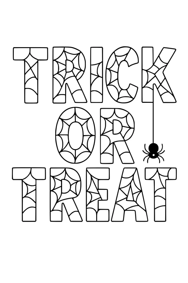 Webby Trick or Treat Sign