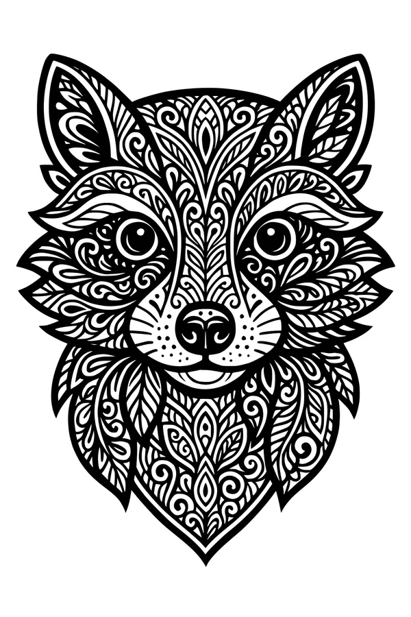Swirly Whiskers Forest Raccoon
