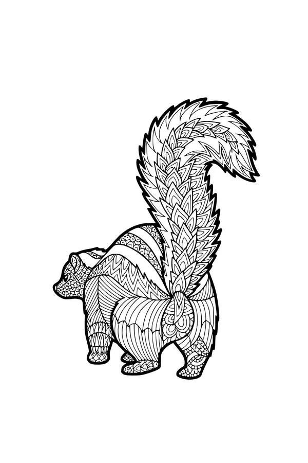 Swishy-Tail Skunk in the Meadow