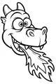 Grinning Dragon With Whooshy Flames