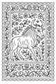 Wildebeest in the Flower Frame