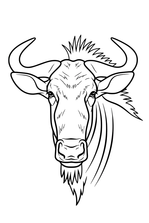 Wise Wildebeest With Windy Mane